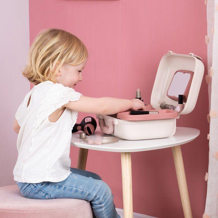 Smoby - My Beauty Vanity - Coiffure, Onglerie et Maquillage - 10 Accessoires Inclus + Miroir - Dès 3 ans - Fabriqué en France