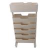 Beige White Bookshelf Plastic Bookcase Narrow Book Storage Utility Display Shelves for Living Room