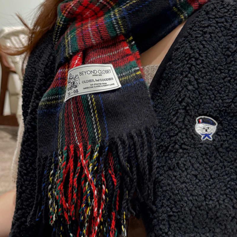 Beyondcloset Neues Pariser Hunde Wappen Basic Schal Rot