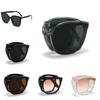 2024 New Arrival Small Fresh Stylish Women's High-grade Feeling Folding Sunglasses Uv Protection Big Frame Travel Sunscreen
