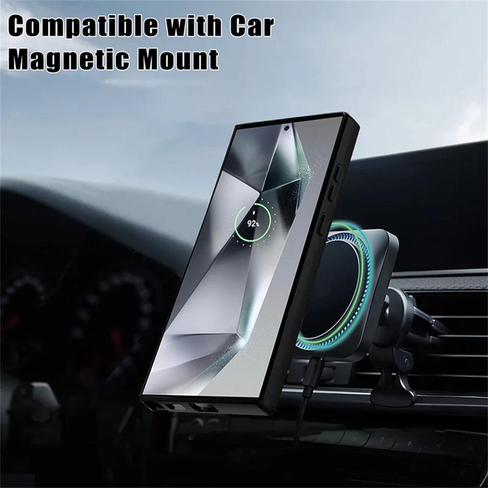 360° Fully Protected Double-sided Phone Case For Samsung S25 S24 Ultra S23 Plus FE Magnetic Cover For Magsafe Wireless Charging