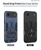Dual Finger Ring Armor Cover for Iphone 17 Air Case for Iphone 17 Air Rotate Metal Bracket Kickstand Holder Case Shockproof Capa