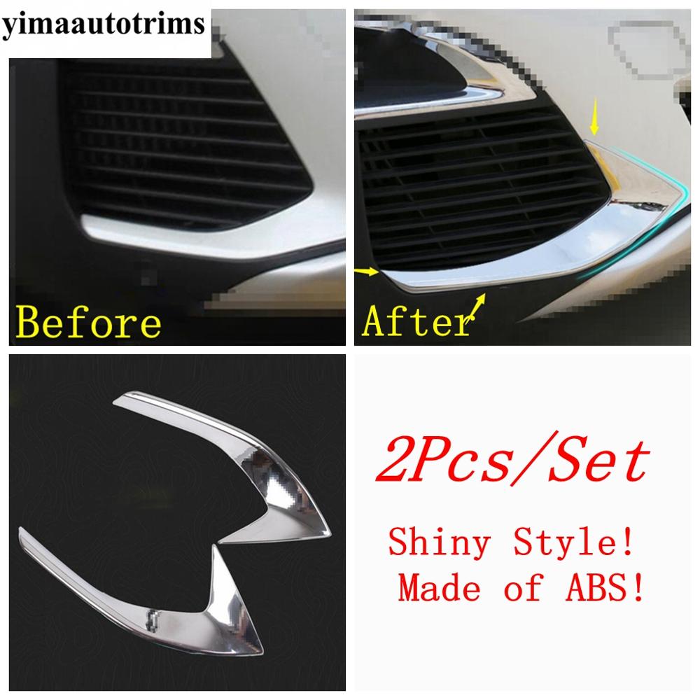 Car Front Fog Lights Lamps Eyebrow Stripes Cover Trim For Peugeot 3008 5008 GT 2017 -  ABS Chrome / Carbon Fiber Accessories