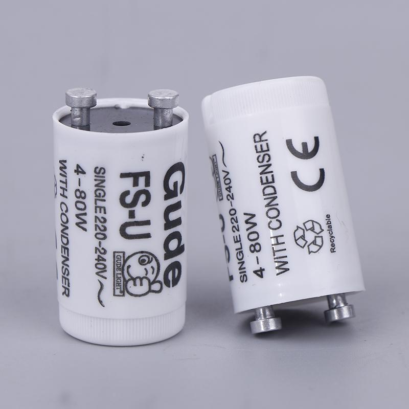 5 Pz/Set Singolo 220V-250V 4-80W Starter Lampada Fluorescente Fs-U S2 Tl Starter Tubo Fusibile Starter Ce Rohs