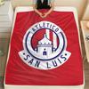 Club Atlético San Luis  Print Flannel Blanket, High quality Comfortable for All Seasons, Home Decor, Warmth and Comfort