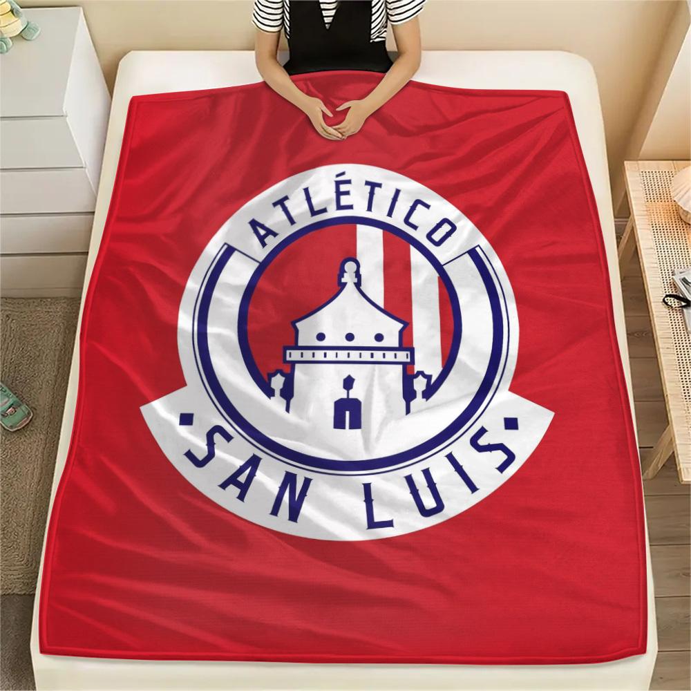 Club Atlético San Luis  Print Flannel Blanket, High quality Comfortable for All Seasons, Home Decor, Warmth and Comfort