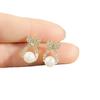 New Pearl Earrings Women's Simple Temperament Versatile Stud Earrings Douyin Jewelry Exquisite Bow