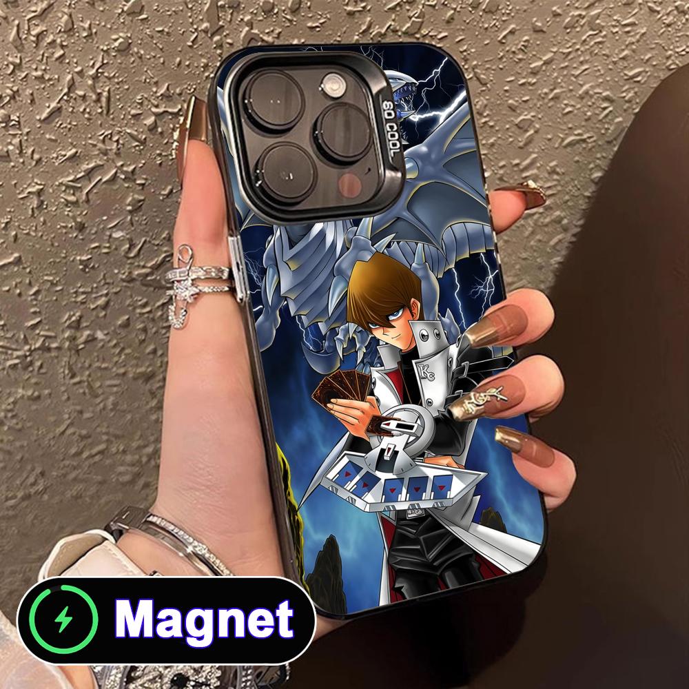 Yugioh Seto Kaiba Phone Case for iPhone 17 16 15 14 13 12 11 Air Pro Max Plus Colorful Silver MagSafe Cover
