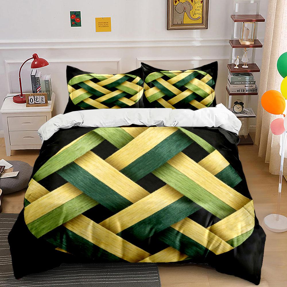 Handwoven Straw Decor Set Soft Comfortable Duvet Cover Bedding Set Included 1*Duvet Cover & 2*Pillowcases, Gift