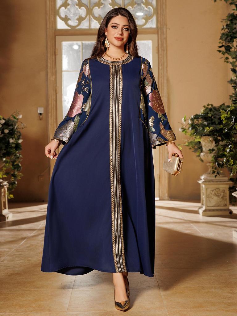 AB415 Dubai Robe: Besticktes Pailletten-Kaftan-Kleid für Damen