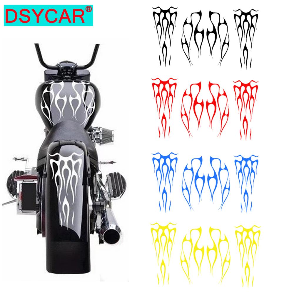 

DSYCAR 1Set Motorcycle Flame Stickers, Gas Tank Fender Decal Universal Fits all