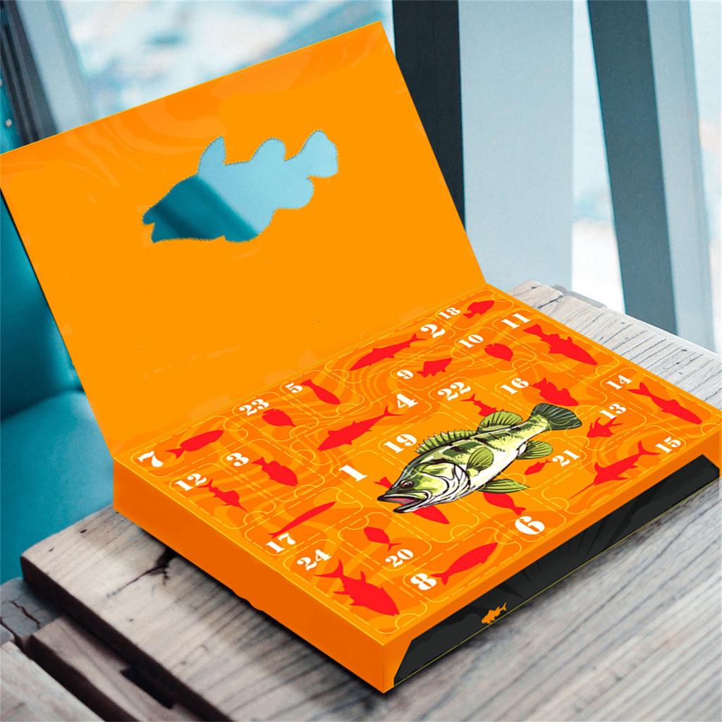 KIT ECHIPAMENT DE PESCUIT Set Calendar Advent 24 piese Momeli Paiete Set Momeli Moi Ambalaj Neutru