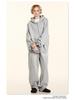 BE Winter 2025 Men's American Trend Plus Velvet Hooded Sweatshirt & Straight Casual Pants Two-Piece Set