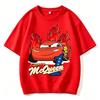 Cars Summer 2026 boys T-Shirt Lightning McQueen Short Sleeve for Boys and Girls Combinable with Everything