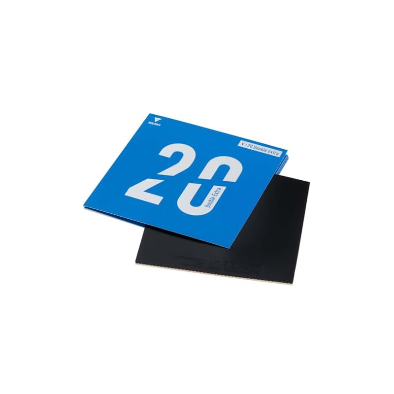 VICTAS Table Tennis Rubber V>20 Double Extra (Double Extra) Inverted Black (0020) MAX 200080