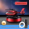 Solar Helicopter Air Freshener: Creative Camouflage Aircraft Car Perfume Ornament