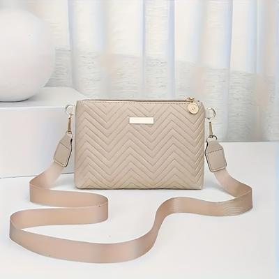 Elegant Single Shoulder Bag with Removable Strap, Zip Closure,Fashionable Handbag, Suitable for Casual and Formal Occasions