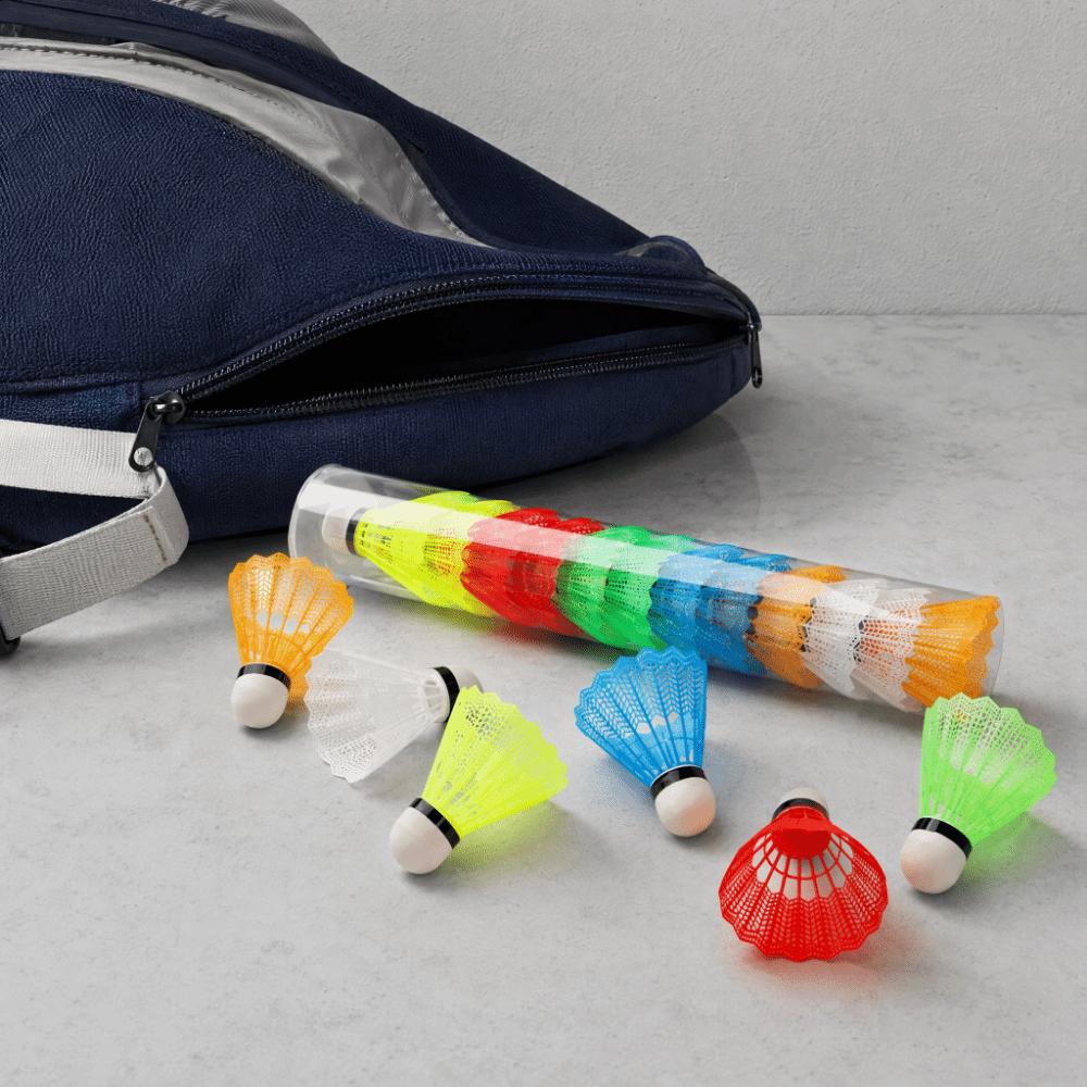 12pcs Multi-Colored Plastic Badminton Shuttlecocks Durable Design Badminton Balls  Sports Training