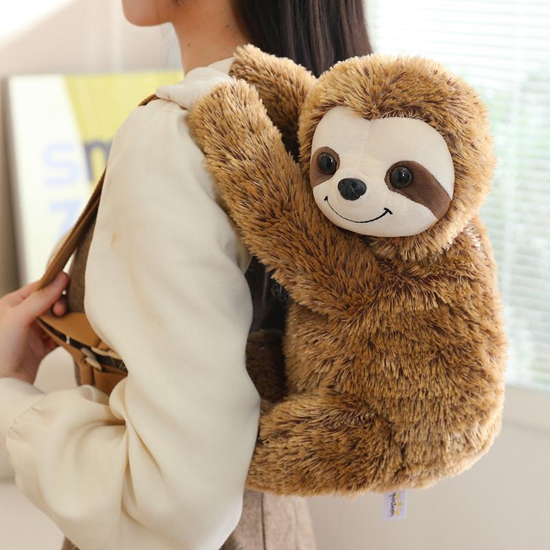 Zaino Leone Foresta Koala Orecchie Lunghe Coniglio Bambola Peluche Animali di Peluche Carini Borsa a Spalla Giocattolo Morbido Grande Capacità Borsa a Tracolla