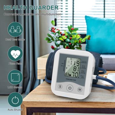 Arm Sphygmomanometer LCD Digital Display Blood Pressure Monitor Pulse Scanning Oscillometry Two
