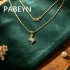 925 Silver Plated Gold Fashion Small Fresh Zircon Pendant Necklace Birthday Party Anniversary Gift