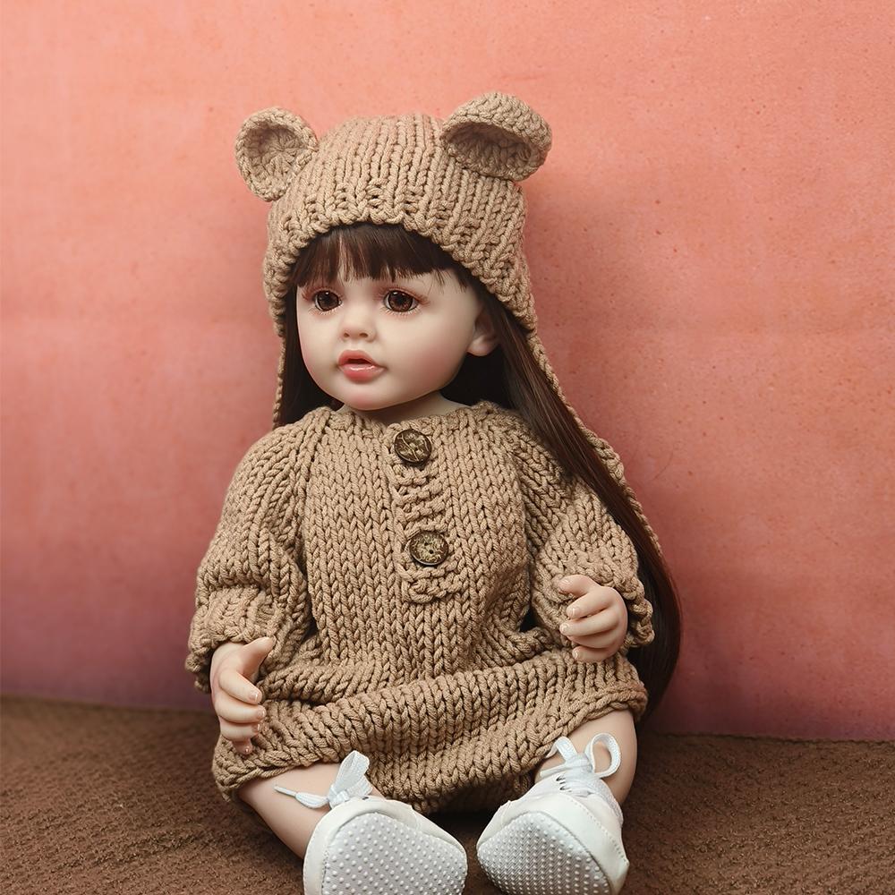 

55 см кукла-реборн малышка полное тело мягкая силиконовая детская игрушка реалистичная мягкая на ощупь высококачественная кукла подарки игрушки 55cm