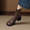 Krazing Pot Microfiber Winter Round Toe Modern Platform Size 33 Boots Size 43 Office Lady Women Fashion Ankle Boots