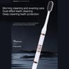 Ergonomic Black and White Toothbrush Set for Couples Portable Gentle Cleaning