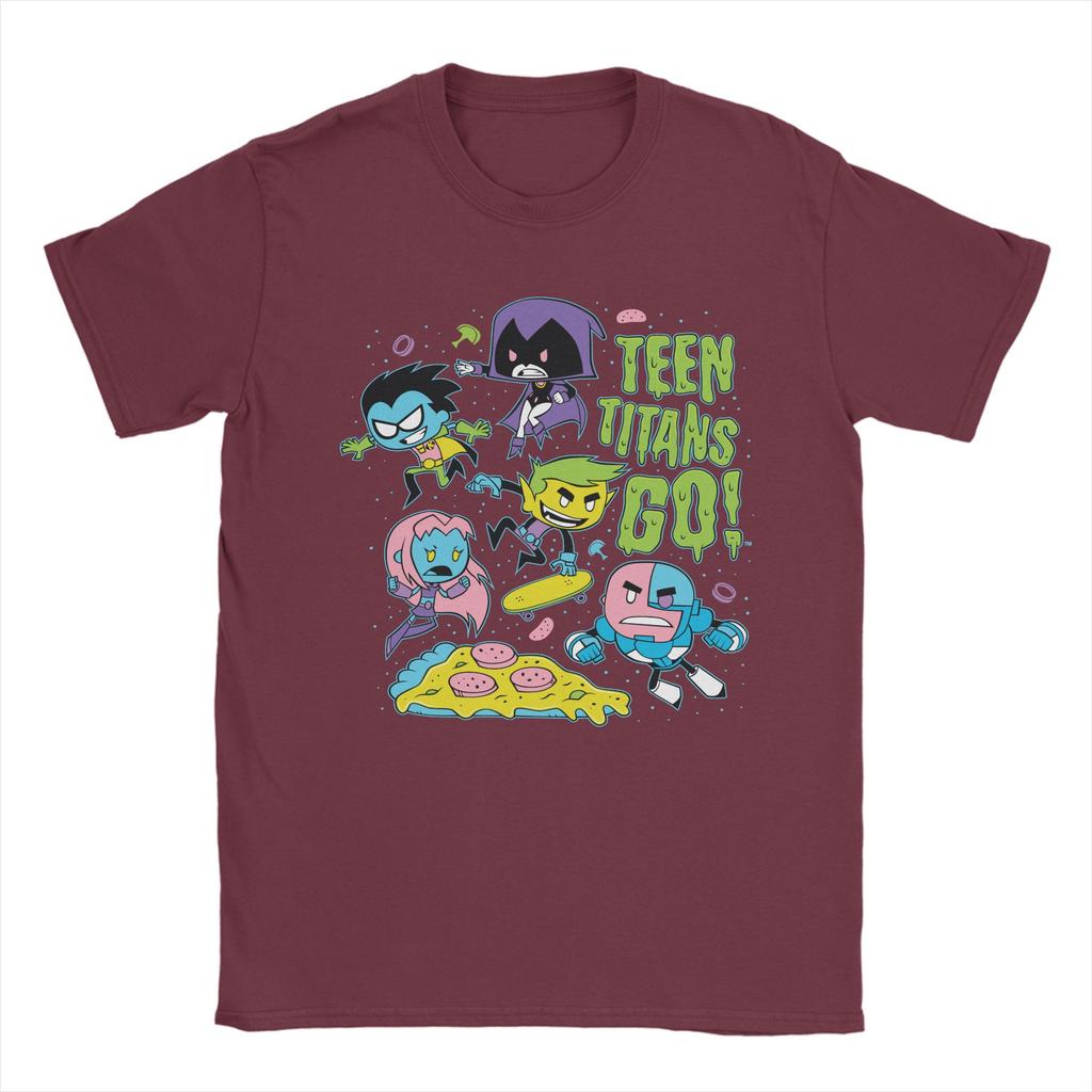 Teen Titans Go Gnarly 90's Pizza Graphic T-Shirts for Men Women  Unique Cotton Tees O Neck T Shirt Gift Idea Clothing