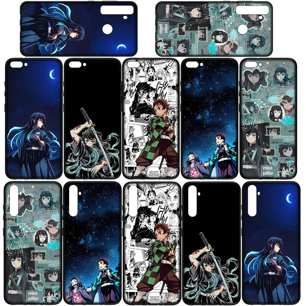 Case for iPhone 17 16 15 Plus Huawei P30 P20 Lite Redmi Note 14 12 11 13 Pro Max OPPO A60 A80 A40 A18 A38 Nezuko Demon Slayer Tanjirou Muichiro Tokito