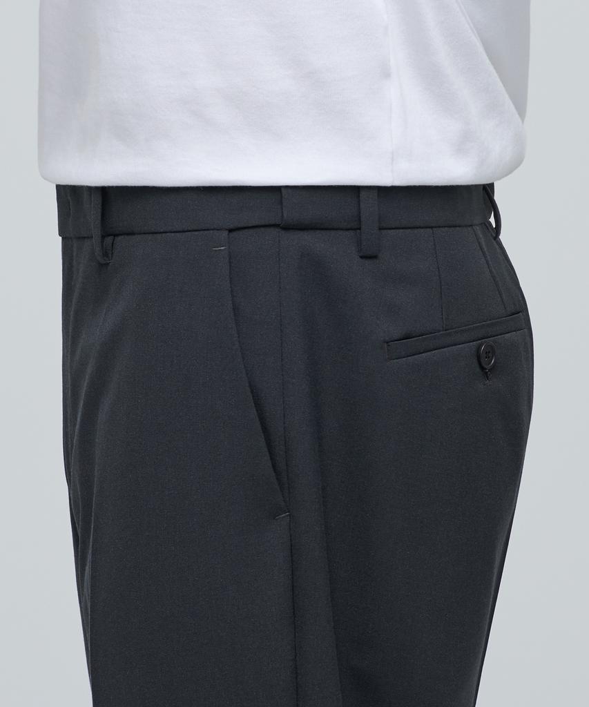 MUSINSA STANDARD Lightweight Semi-Wide Hidden Banding Slacks [Gray]