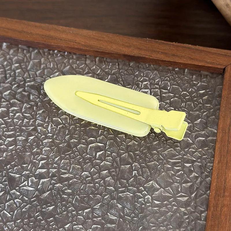 Fashion Jelly Color No Trace Hair Clip Frosted Duckbill Clip For Women Girls Traceless HairPins  Makeup Clip Barrettes Headdress