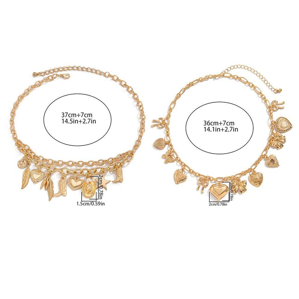 Creative Choker Necklace Adjustable Goth Double-layer Clavicle Neck Chain Neck Jewelry