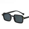 Lightweight Comfortable Durable High Quality Retro Designer Style Stylish Riveted Square Shaped Women Sun Glasses