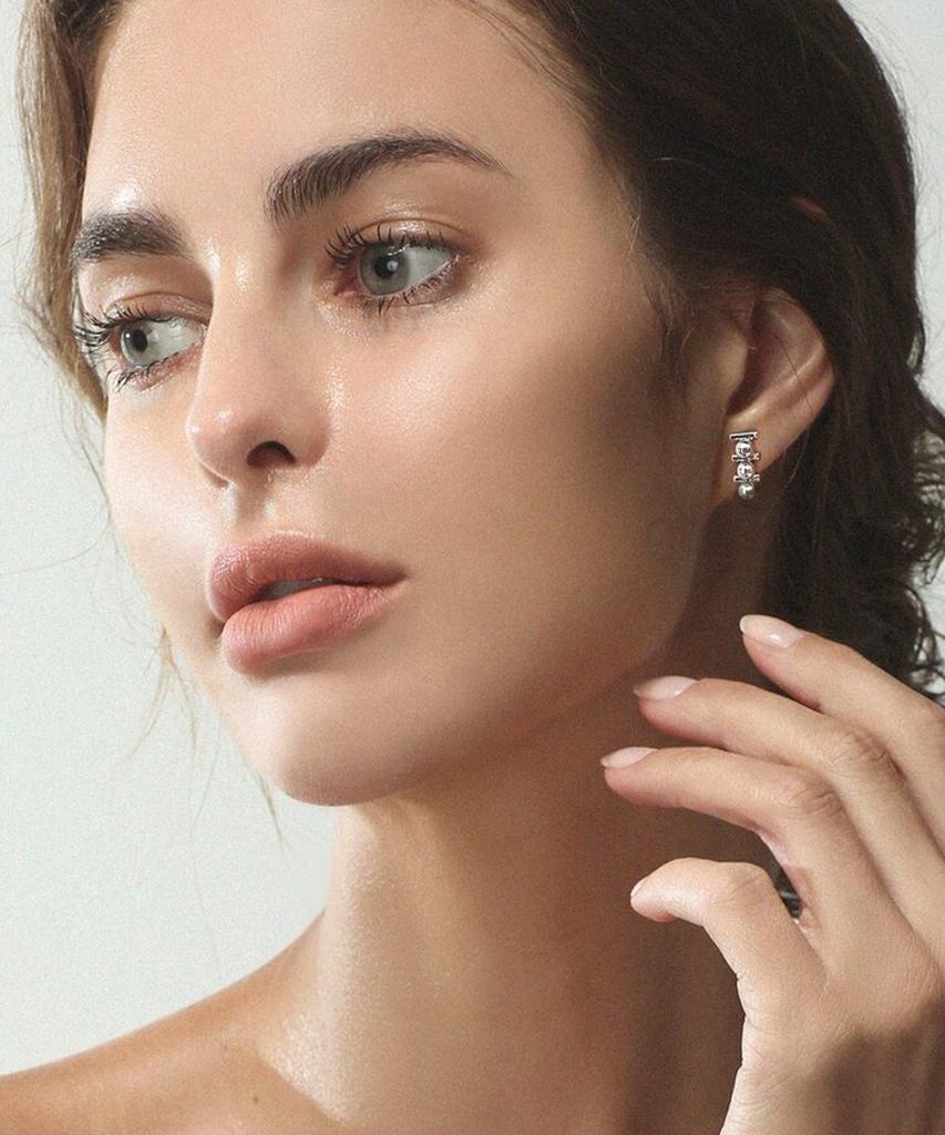 Trencadism Link Earrings Silver 925 Earrings Trm Lke04Bls