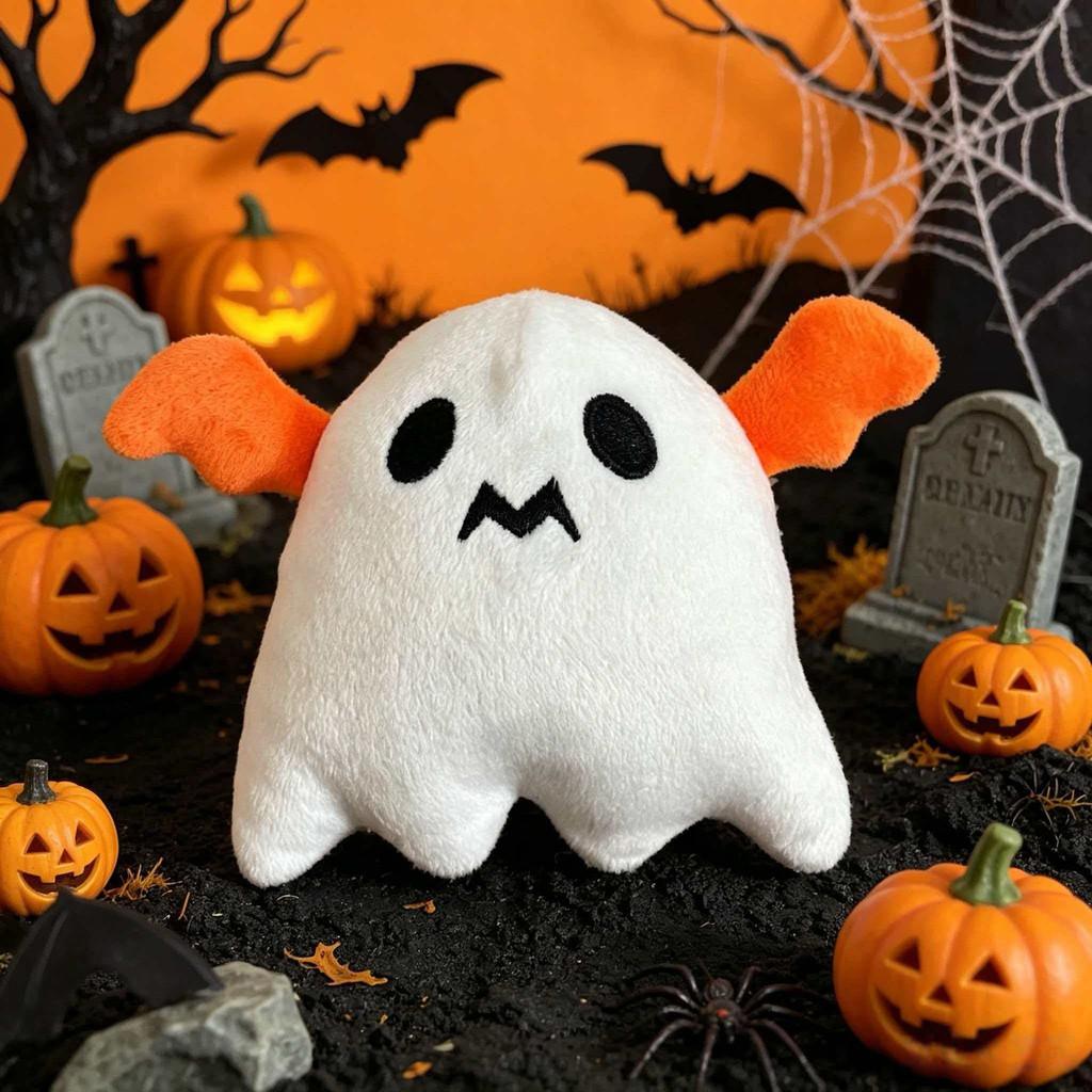 Halloween Ghost Plush Pillow With Soft Pp Cotton For Living Room Decor