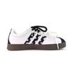 Adidas VL COURT 2.0 Spotted Cow Wear resistant And Lightweight Low top Skateboard Shoes Unisex Black White ID6015(Team801-S-BOX)