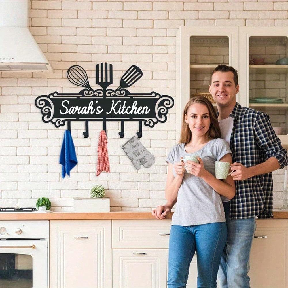 Custom Metal Wall Hook Key Holder for Kitchen, Mother's Day Gift for Grandma, Farmhouse Decor