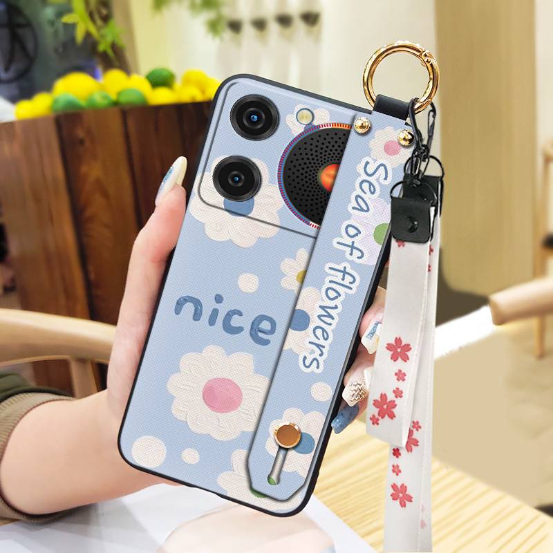 Phone Holder Dirt-resistant Phone Case For ZTE Nubia Music Wrist Strap Ring Anti-knock Protective Fashion Design Durable