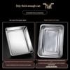 Stainless Steel Rectangular Shallow Serving Tray