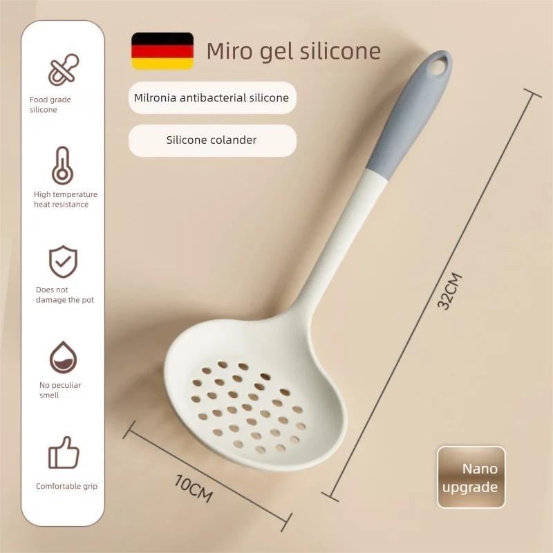 Kitchenware Set Food Grade Silicone Spatula Non-stick Pan Special High Temperature Resistant Kitchen Cooking Soup Spoon Colander