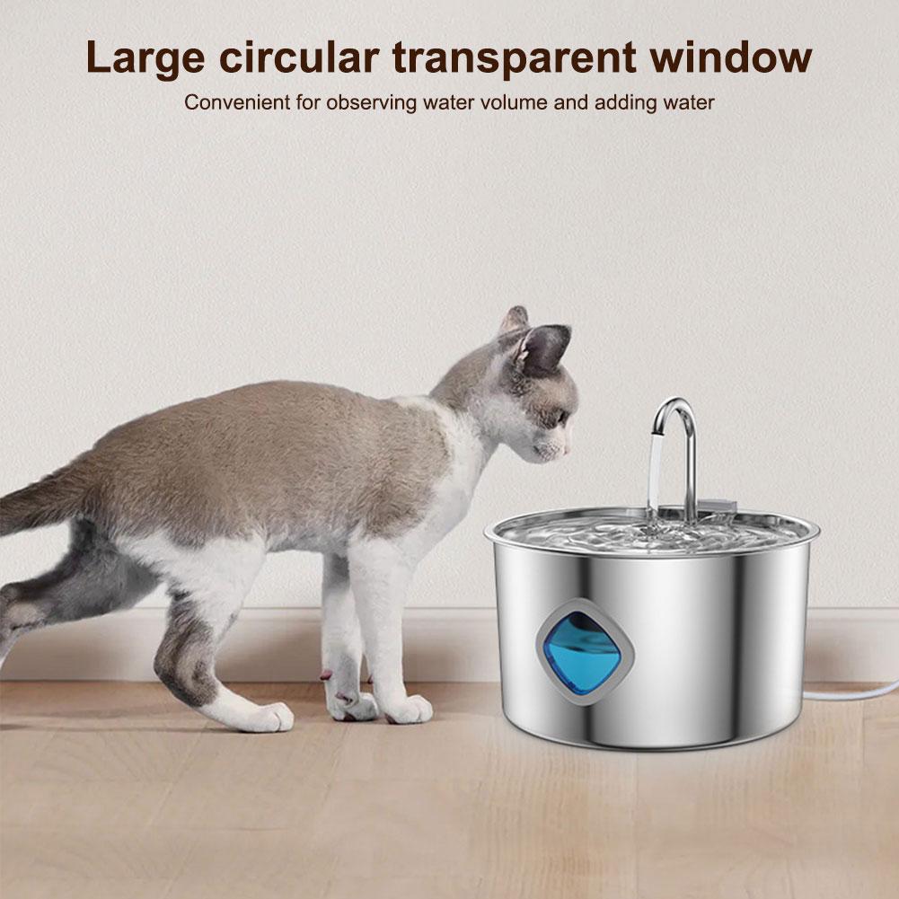 Automatic Pet Water Fountain Bowl with 2-Pack Replaceable Filters Filtered Water Fountain for Pet Dispenser Supplies Accessories