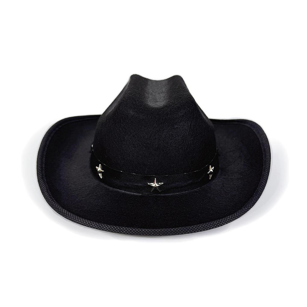 Cappelli da Cowboy Resistenti per Bambini dai 3 ai 12 Anni con Eleganti Borchie a Stella e Vestibilità Regolabile