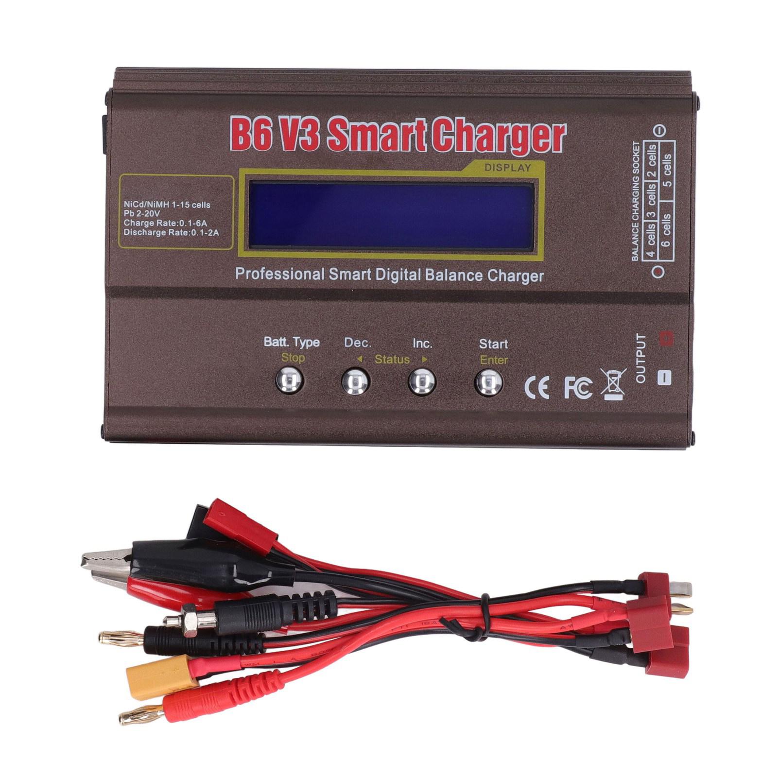 

Balance Charger 2S6S Digital Smart Professional B6 V3 Electric Motor Parts AC 100~240V