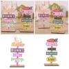 Natural Wood Easters Decoration Bookshelf Display Ornament Easters Charm Decors Suitable for Living Room Dining Table