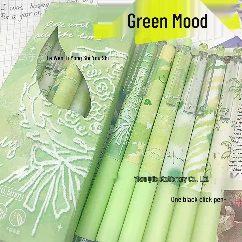 ST Fioletowa Róża Długopis Żelowy Klikany - Płynne Pisanie, Wysokiej Jakości Długopis dla Ucznia na Egzamin