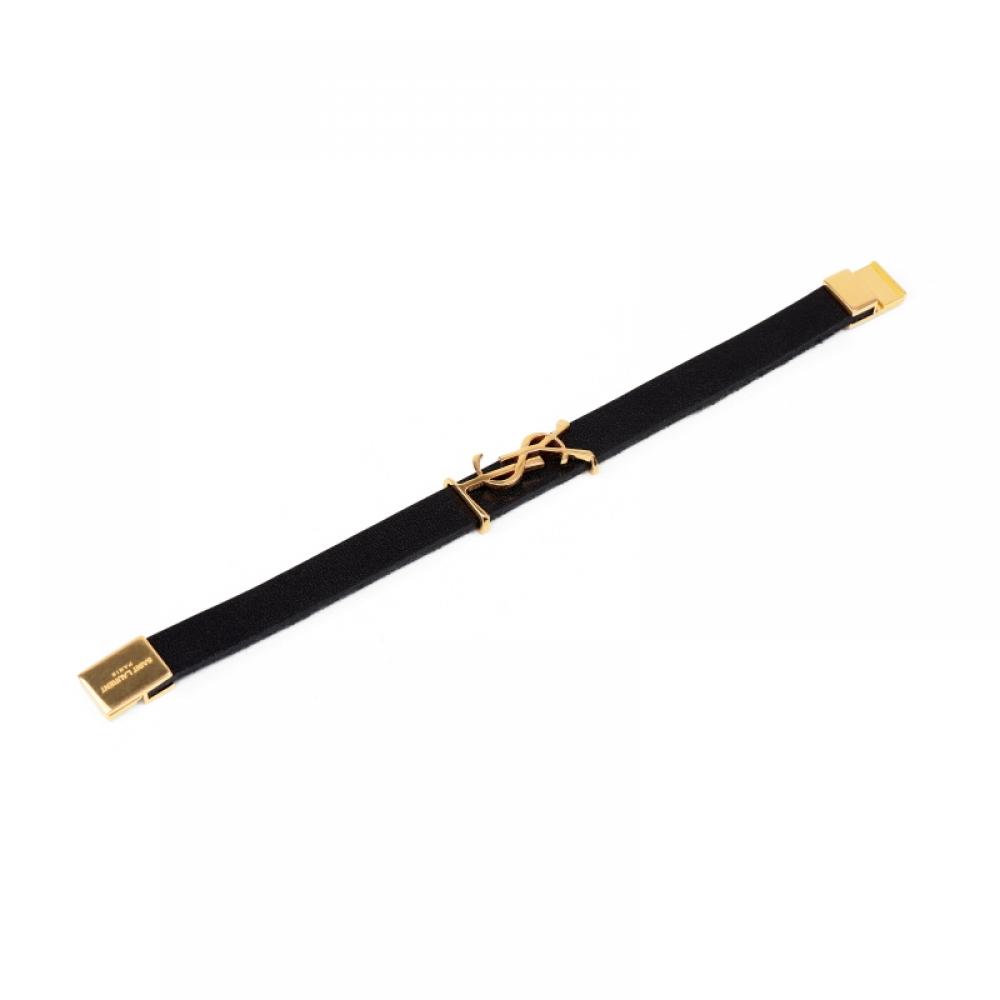 Saint Laurent 708815 0ih0j 1000 Cassandra Monogram Opium Gold Leather Bracelet