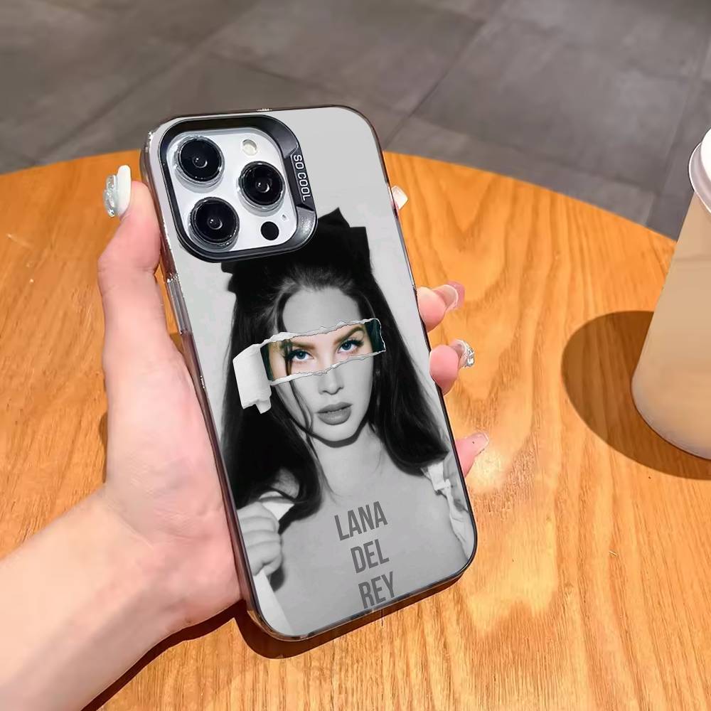 L-Lana D-Del R-Rey Singer Phone Case For iPhone17,16,15,14,13,12,11,Pro,MAX White Matte Shockproof Cover