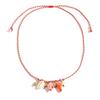 Ceramic Shell Fish Pendant Necklace for Women Irregular Gravel Braided Rope Adjustable Necklace Ocean Theme Boho Beach Jewelry
