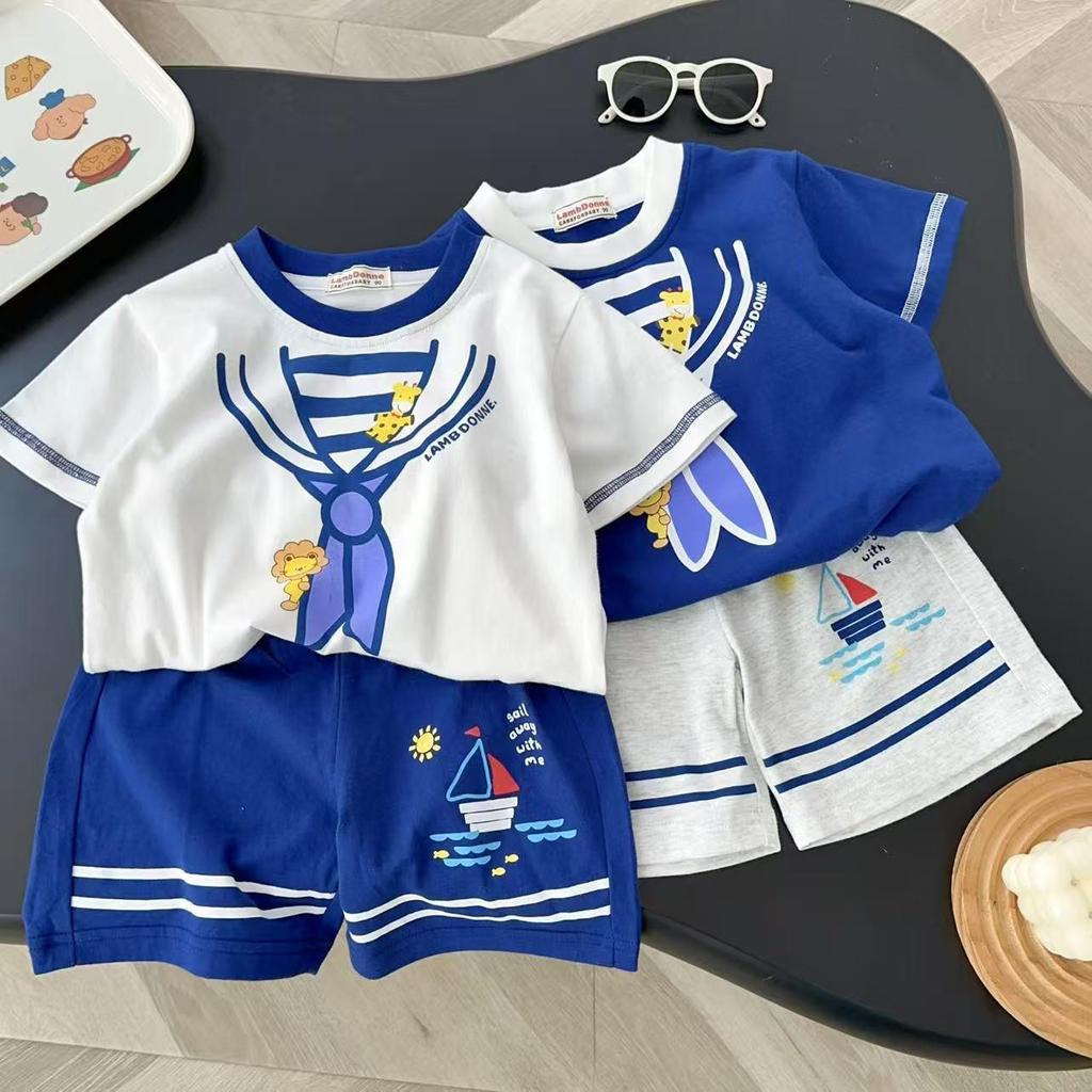 Boys' Medium & Small Summer Short-Sleeve Two-Piece Set